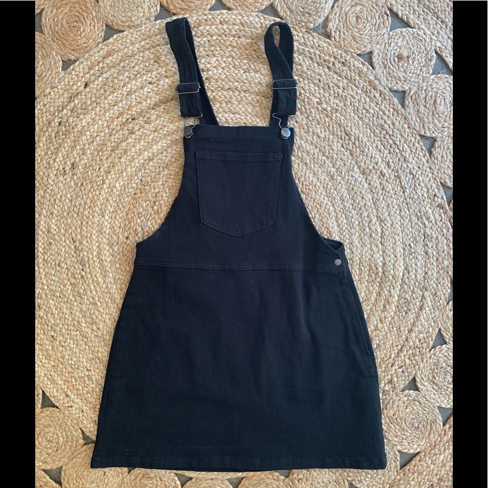 Black overall dress